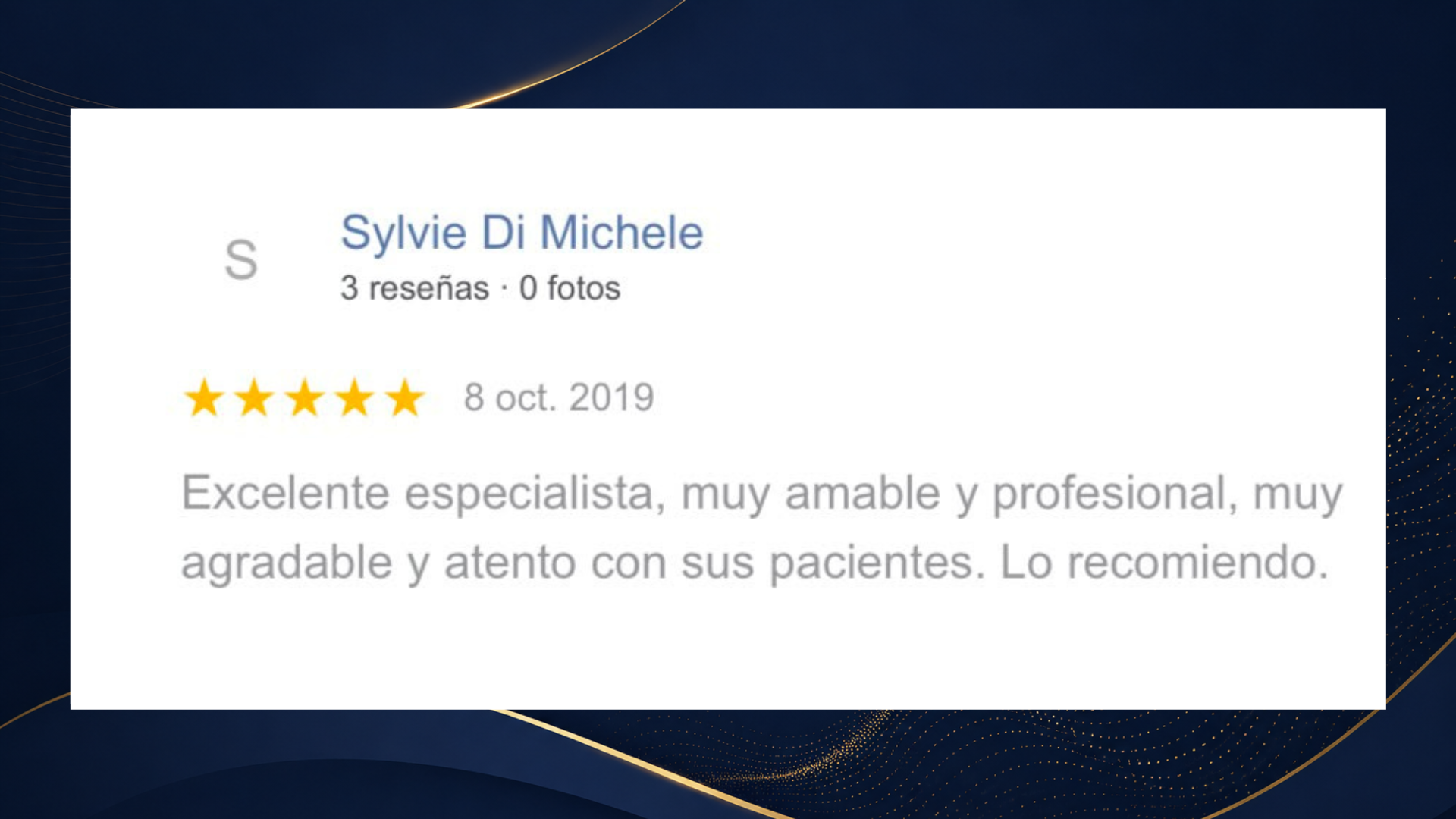 Reseña de Google de Sylvie Di Michele